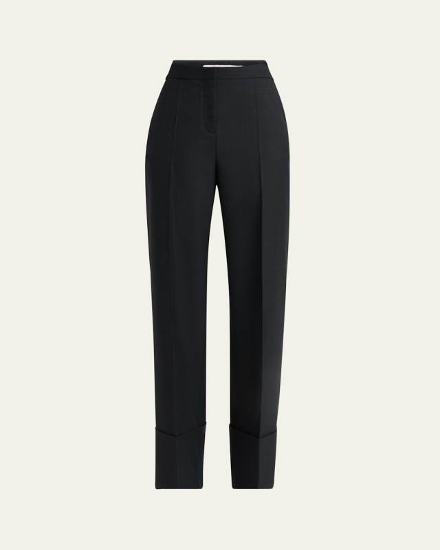 Cuffed Wool Trousers